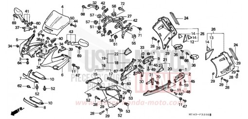 CAPOT (VFR750FL/FM/FN/FP) VFR750FL de 1990